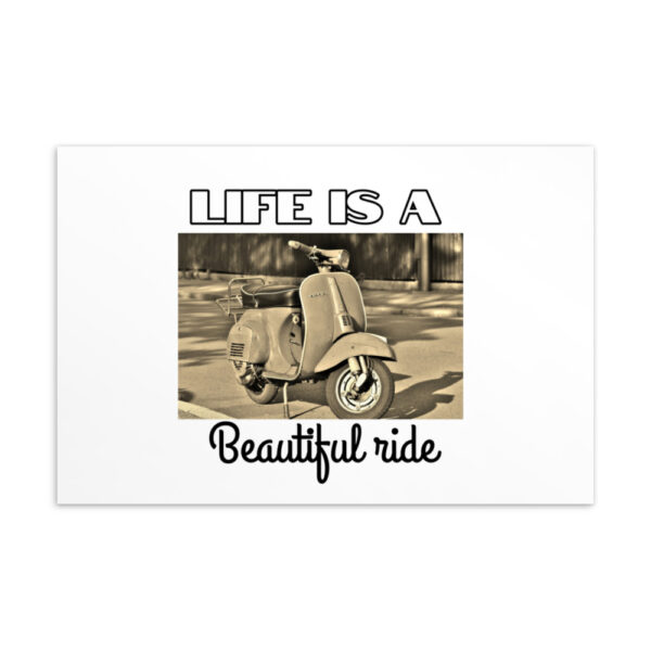 Postkarte “Life is a beautiful ride”