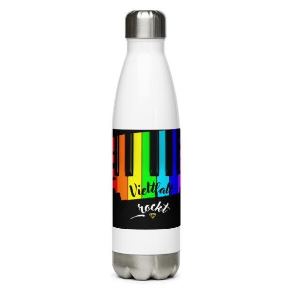 Edelstahl Trinkflasche – “Vielfalt rockt”