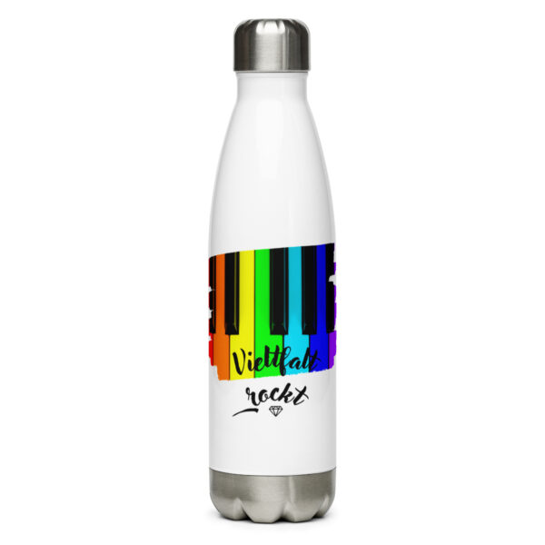 Edelstahl Trinkflasche – “Vielfalt rockt”