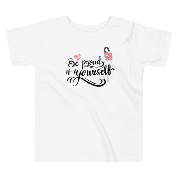 Kurzärmeliges Kleinkind-T-Shirt – “be proud”